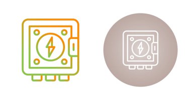 Elektrik panel simgelerinin vektör illüstrasyonu