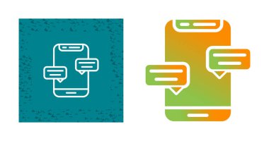 İleti simgeleri ayarlandı, vektör illüstrasyonu