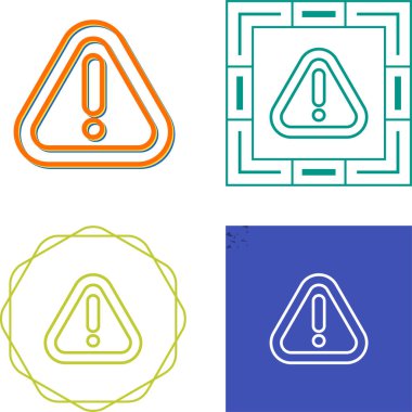 Ünlem işareti web simgesi vektör illüstrasyonu