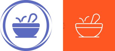 yemek kasesi simgesi, vektör illüstrasyonu 