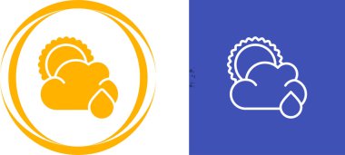 hava durumu web simgesi vektör illüstrasyonu