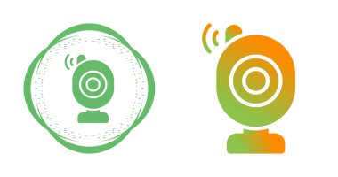 Web kamera simgesi. Düz stil. vektör illüstrasyonu.