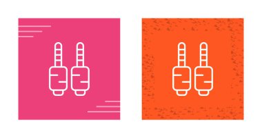 mini-jack eklentileri beyaz arkaplan üzerine simge ayarlar