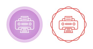 Yazıcı simgeleri, basit vektör tasarımı 