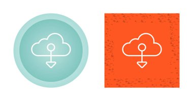 Bulut Yerli simgeleri seti, vektör illüstrasyonu 