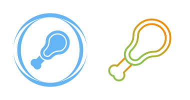 Tavuk budu simgeleri beyaz arkaplanda izole edildi.