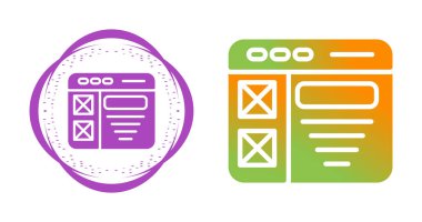 Kablo çerçeve vektör simgeleri ayarlandı, illüstrasyon tasarımı