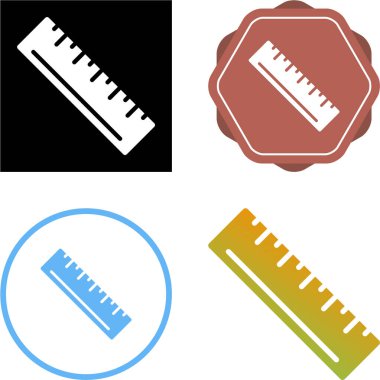 Cetvel ağ simgeleri, vektör illüstrasyonu