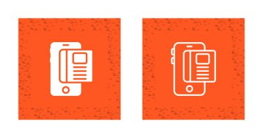 SIM kart simgeli bir akıllı telefon seti. İnce çizgi tarzı tasarım. vektör illüstrasyonu