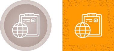 belge web simgesi vektör illüstrasyonu