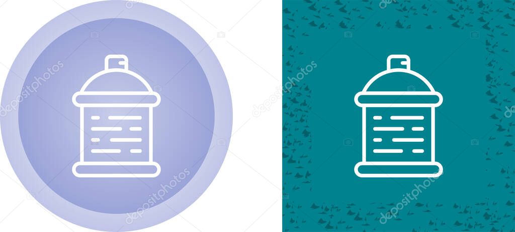 Spray can silhouette black icon. Vector illustration of spray can symbol isolated on white background