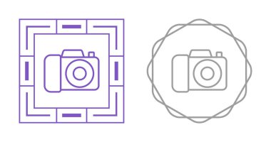 Fotoğraf makinesi ikonları. Düz stil. vektör illüstrasyonu.