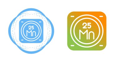Manganez kimyasal element simgesi vektör illüstrasyonu