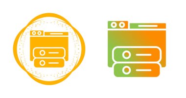 Windows sunucu simgeleri ayarlandı, vektör illüstrasyonu