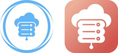 bulut depolama simgeleri ayarlandı, vektör illüstrasyonu