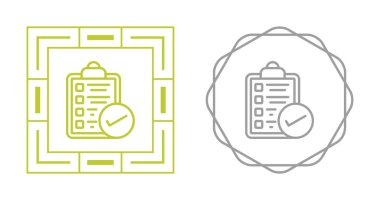 Kontrol listesi. Web simgeleri basit tasarım