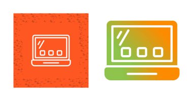 dizüstü bilgisayar simgeleri, web basit illüstrasyon
