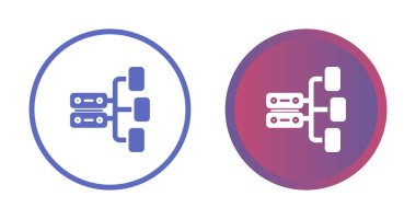  Veri Mimarisi simgeleri ayarlandı, vektör illüstrasyonu