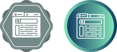 Web sayfası ikon vektör illüstrasyonu