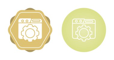 Satır işlemcisini dişli simgesi beyaz üzerine izole edilmiş olarak ayarla  