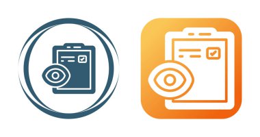 Basit bir belgenin düz tasarım illüstrasyonuName Belge dosya görünümü. Göz simgeli kağıt. Vektör illüstrasyonu