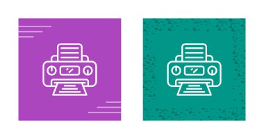 yazıcı düz simgeleri, vektör illüstrasyonu