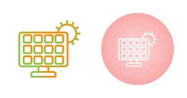 Güneş Panelleri simgeleri ayarlandı, vektör illüstrasyonu basit tasarım