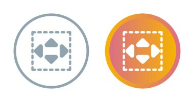 Tasarımlar, kesik bir karenin içinde kullanıcı arayüzünü yeniden boyutlandırmak için yön okları gösterir.