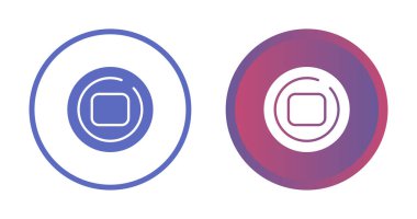 dur daire vektör simgeleri ayarlandı