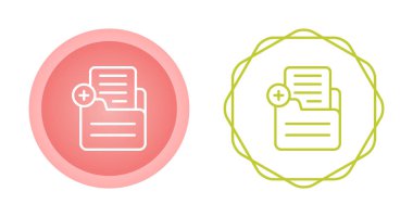 Belge simgeleri ve vektör illüstrasyonuna sahip dizin