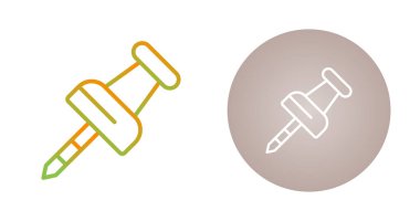 Pin Simgeleri Düz Biçimli ayarla. Vektör İzole Tasarım Elementleri