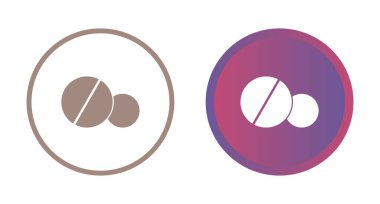 Düz stil haplar. İzole edilmiş arkaplanda tıbbi tabletler vektör illüstrasyonu. 