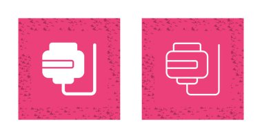 Magsafe Simgesi İnce Çizgi Sanat İşareti, Beyaz Arkaplanda İzole Edildi 