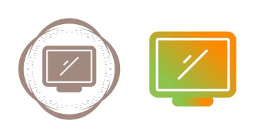 Bilgisayar web simgesi vektör illüstrasyonunu izle