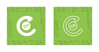 Beyaz arkaplan, vektör illüstrasyonunda izole edilmiş sembol ve daire simgelerini kontrol et 