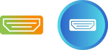 Hdmi Port Hattı Simge Vektörü. Hdmi Liman İşareti. İzole Bağlantı Sembolü 