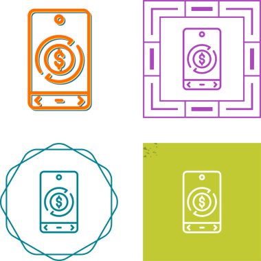 Beyaz arkaplanda akıllı telefon simgesi, sembol, vektör