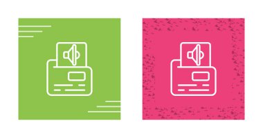 Beyaz arkaplan, vektör illüstrasyonundaki dizin simgelerinde ses dosyaları kümesi        