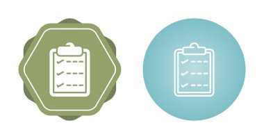 Kontrol listesi simgeleri ayarlandı. Web basit illüstrasyonu