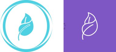 Beyaz arka plan üzerinde yaprak Icons set 