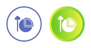 Pie Chart web simgesi vektör illüstrasyonu