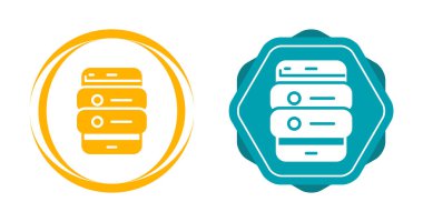 Uygulama, veritabanı, sunucu simgeleri, vektör illüstrasyonu