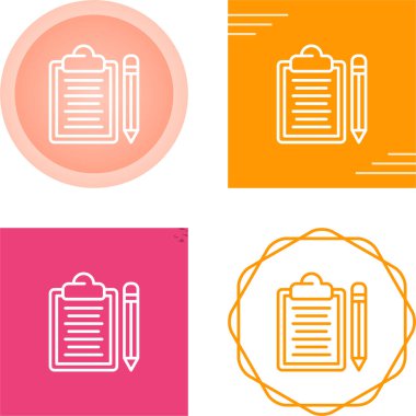 Kalem simgeli panoların vektör illüstrasyonu         