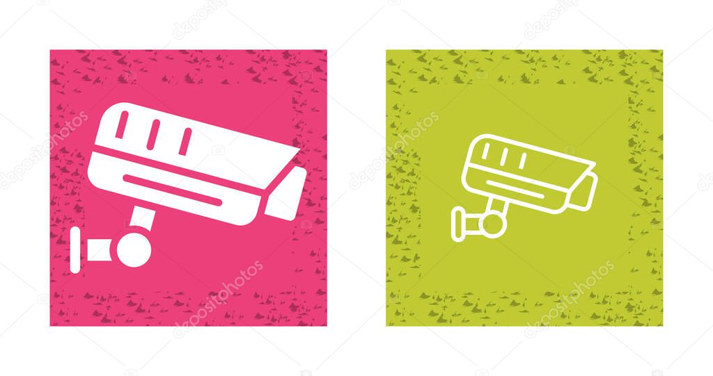 Fixed CCTV, Security Camera Icons set, Vector Template Illustration Design