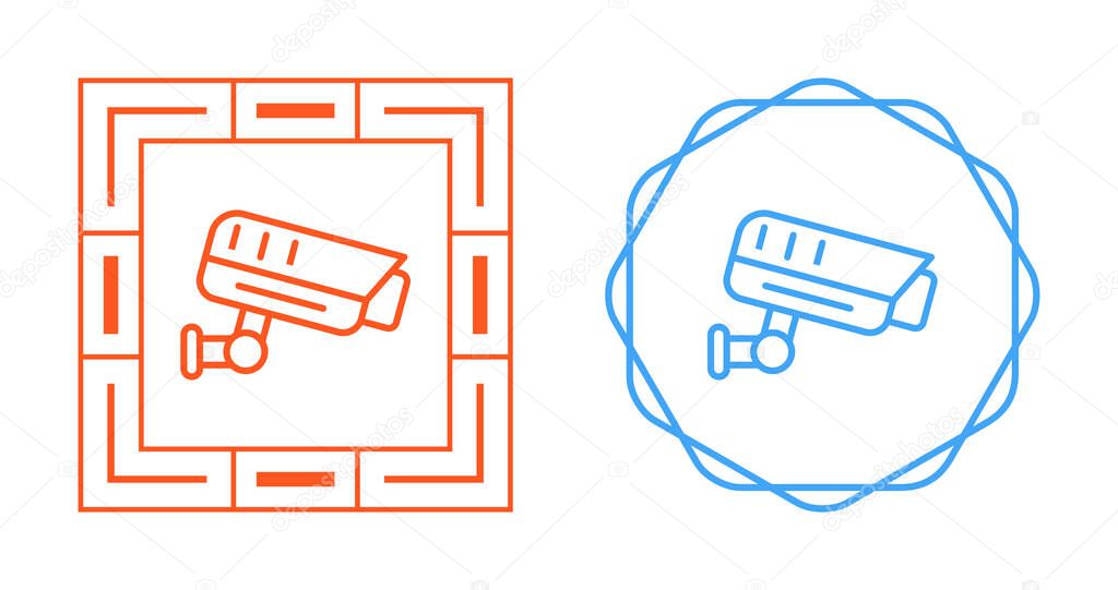 Fixed CCTV, Security Camera Icons set, Vector Template Illustration Design