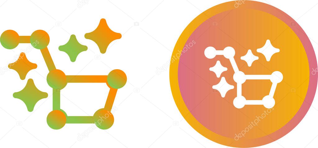 Vector illustration of the Constellation Ursa Major icon on white background