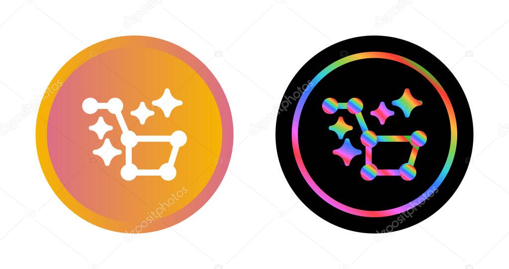 Vector illustration of the Constellation Ursa Major icon on white background