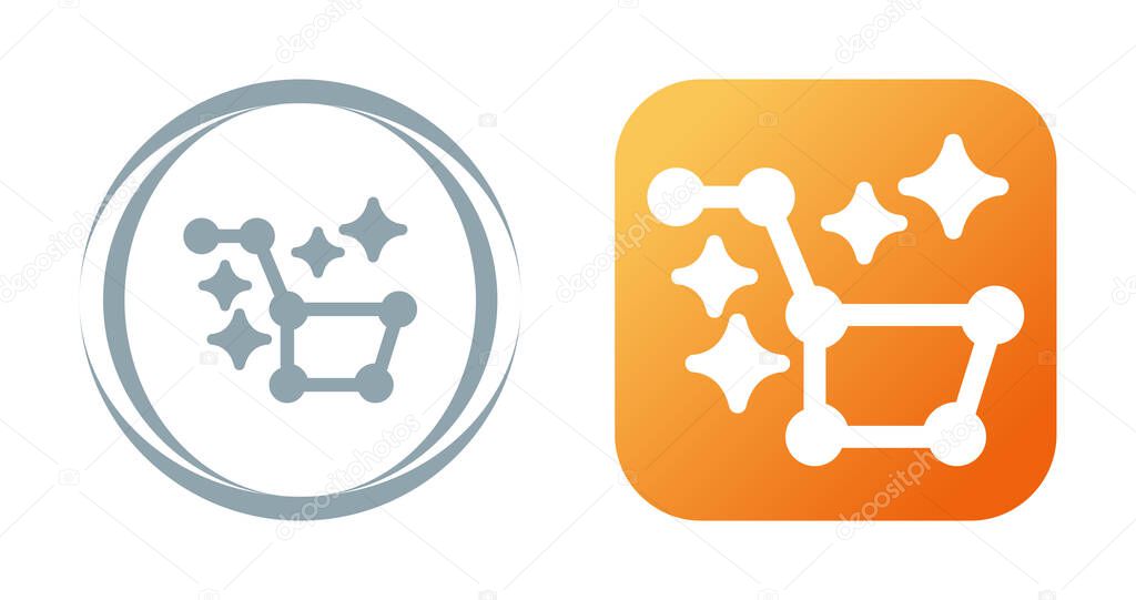 Vector illustration of the Constellation Ursa Major icon on white background