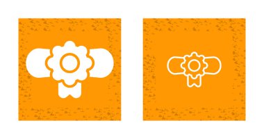 Kurdele çizgisi simgeleriyle bağlanmış basit bir diplomanın düz tasarım çizimi. mobil konsept ve web tasarımı için doğrusal biçim işareti.