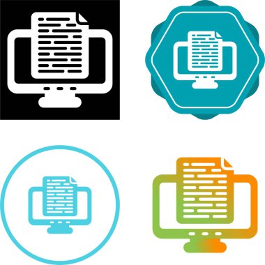 belge web simgesi vektör illüstrasyonu